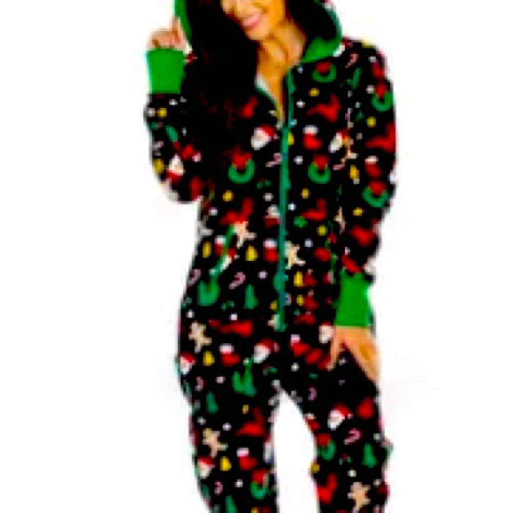 Adorable and soft sexy women one piece pjs w hoodie. Brand new. 2 sizes availabl